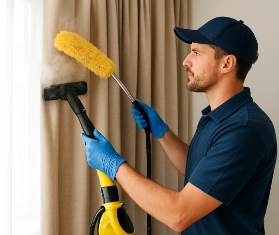 Trusted residential curtain cleaning technician Matty Curtain Cleaning tallebudgera QLD