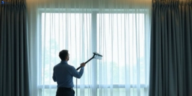 Commercial curtain steam cleaning service tallebudgera hotels offices