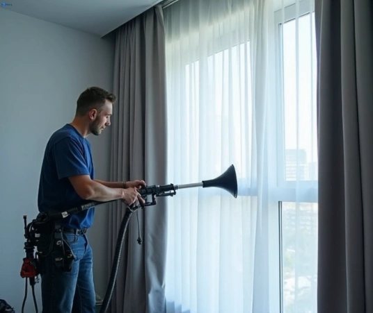 Professional residential curtain cleaning process equipment Matty Curtain Cleaning tallebudgera