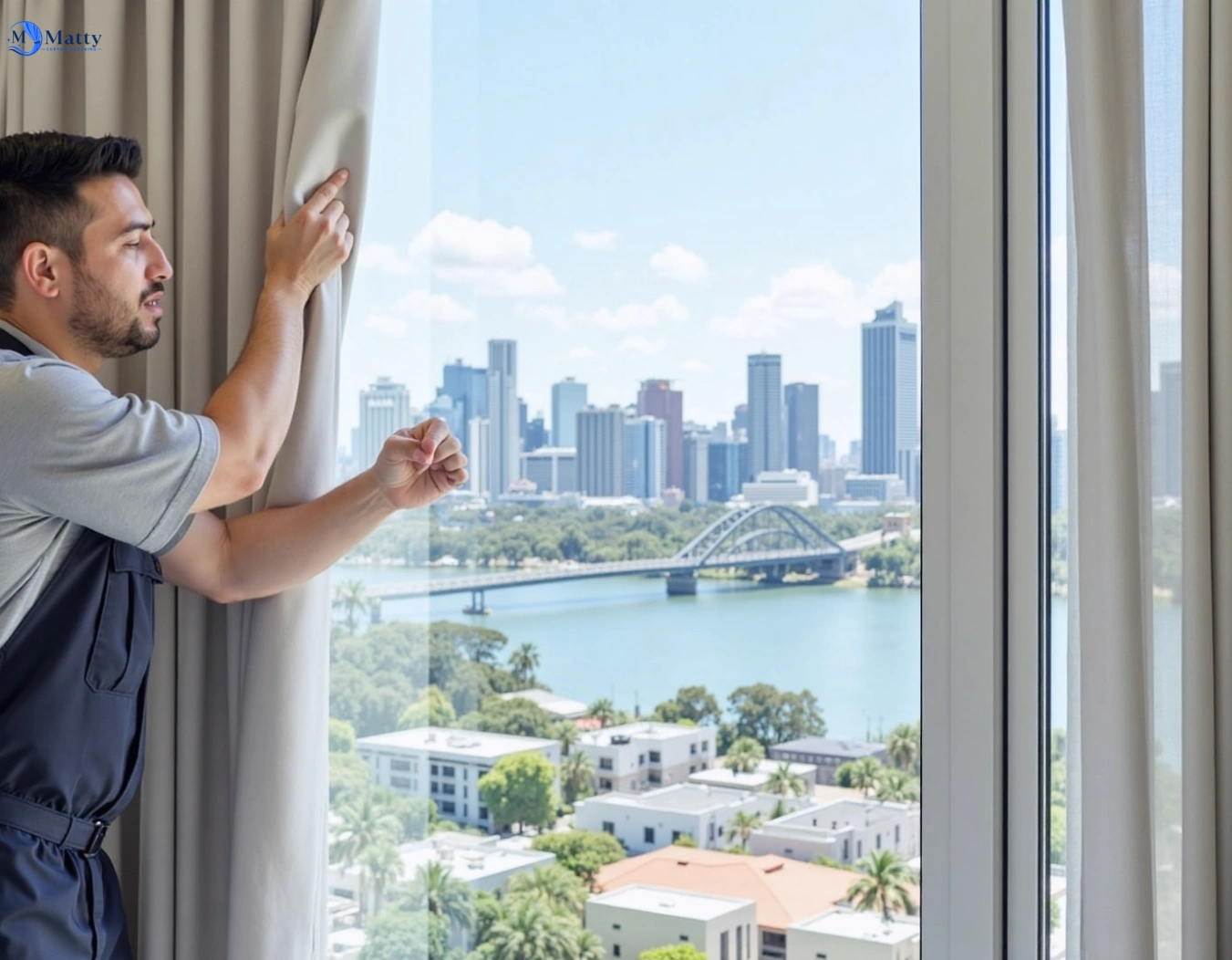 Professional curtain steam cleaning service tallebudgera QLD by Matty Curtain Cleaning